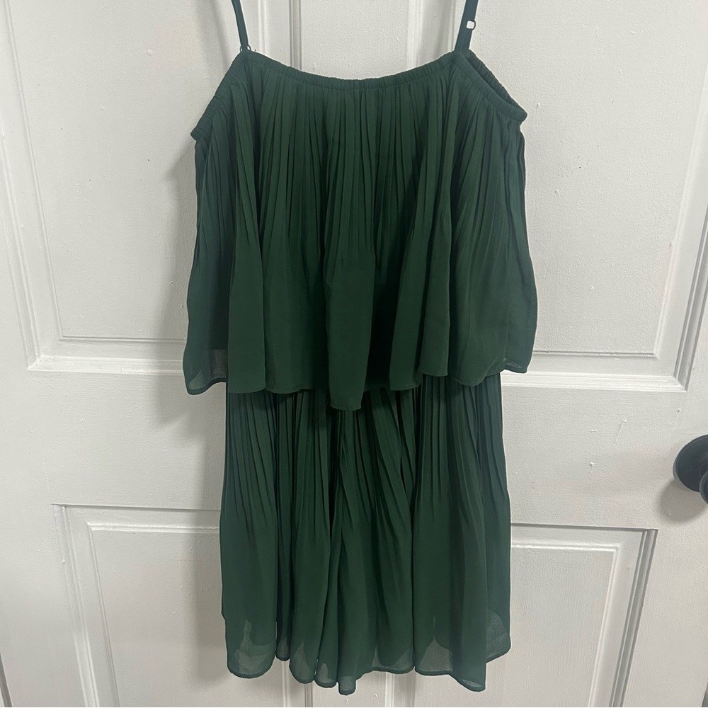 Elegant Green Pleated Romper
